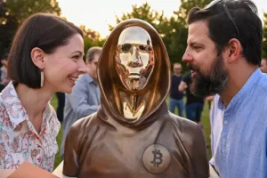 Estátua de Satoshi Nakamoto
